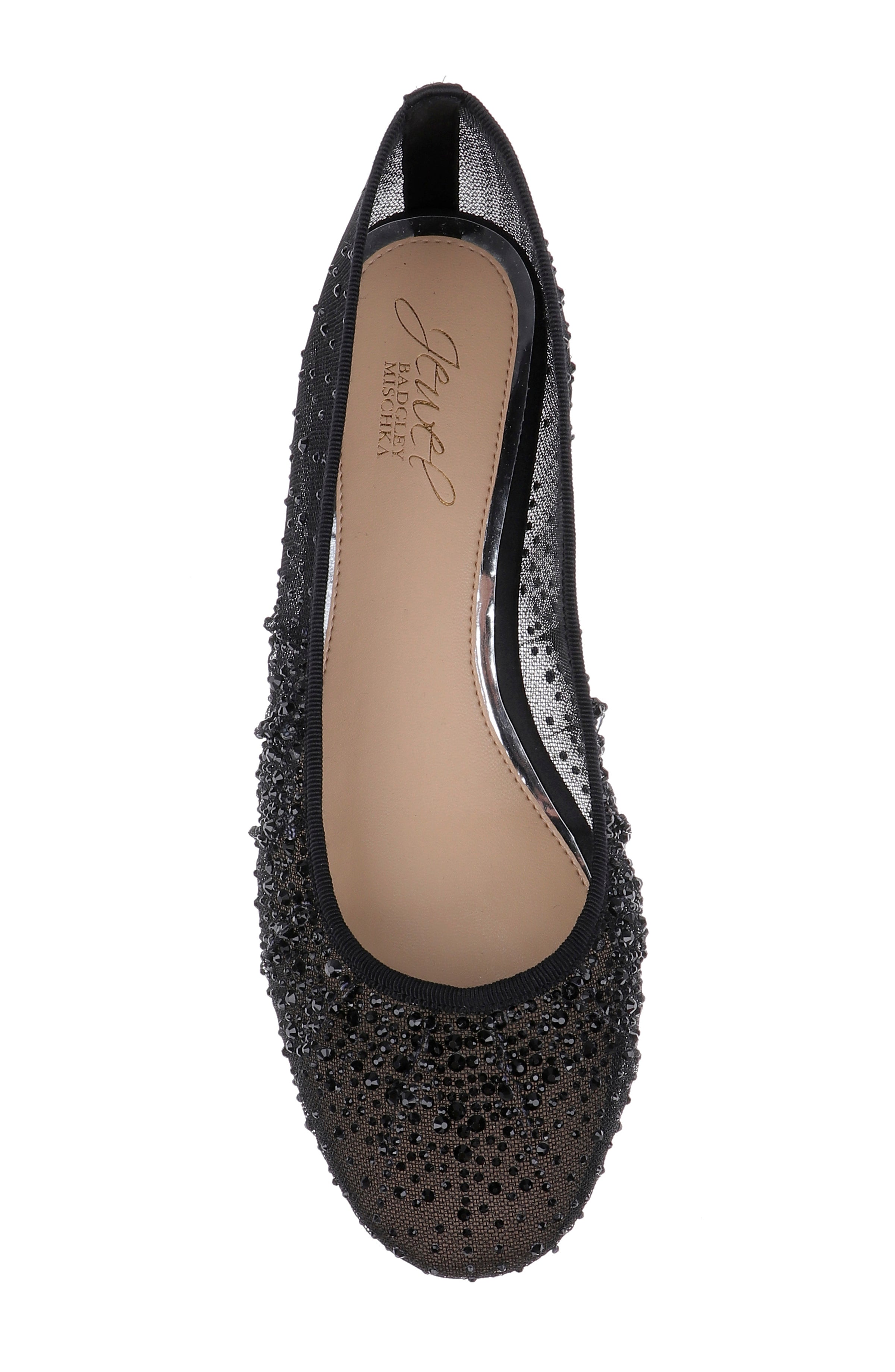 Black | Nuala Mesh Flats Top