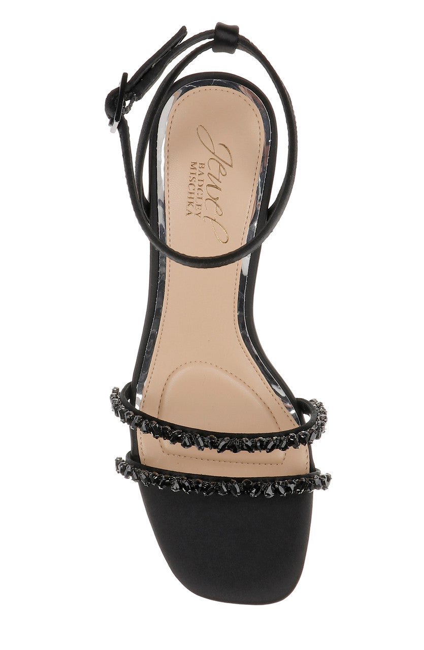 Black | Nella Block Heel Sandals Top
