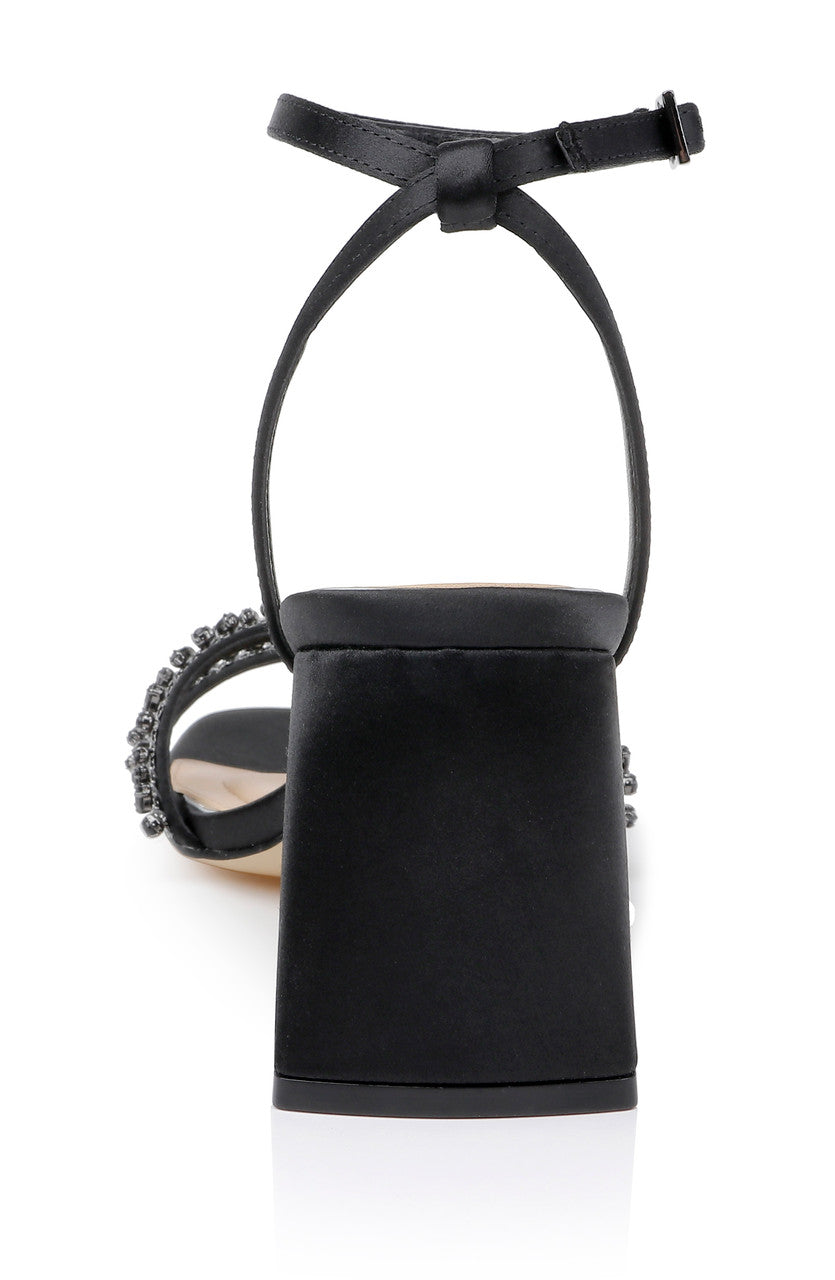 Black | Nella Block Heel Sandals Back