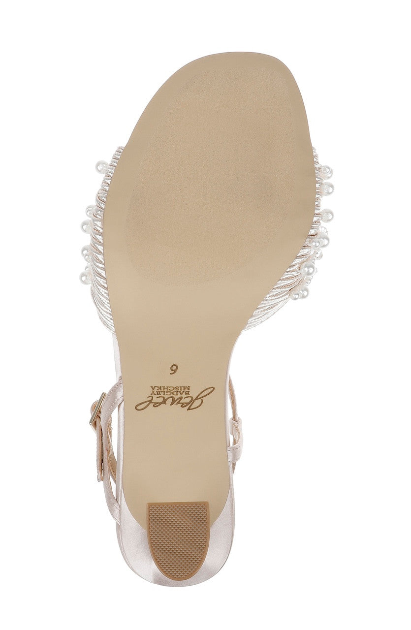 Fanny Pearl Stiletto Heel Sandals by Jewel Badgley Mischka