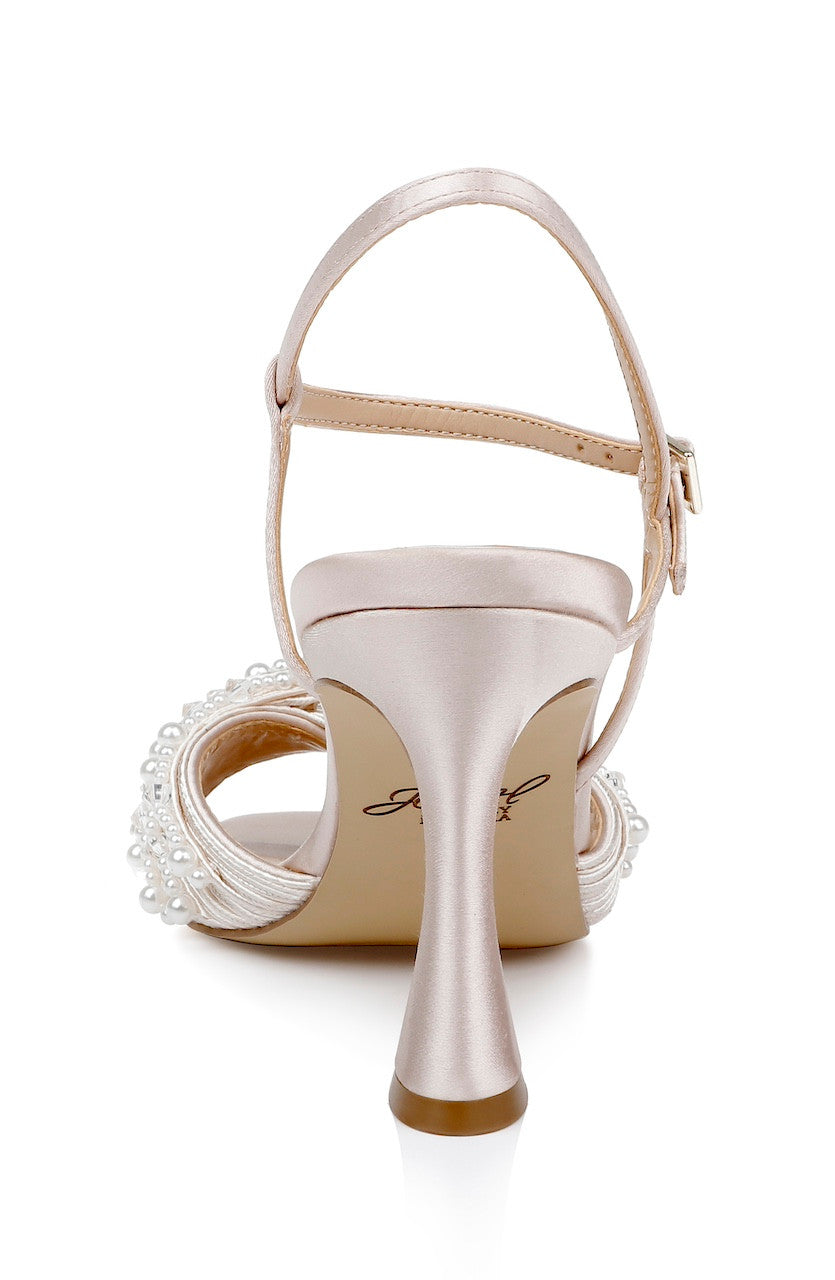 Fanny Pearl Stiletto Heel Sandals by Jewel Badgley Mischka