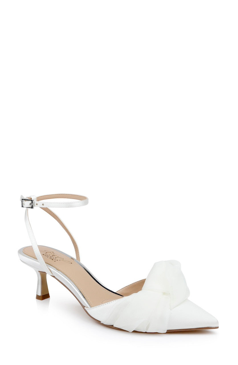 Badgley Mischka Women's Favor Evening Knot Pumps - Navy Satin