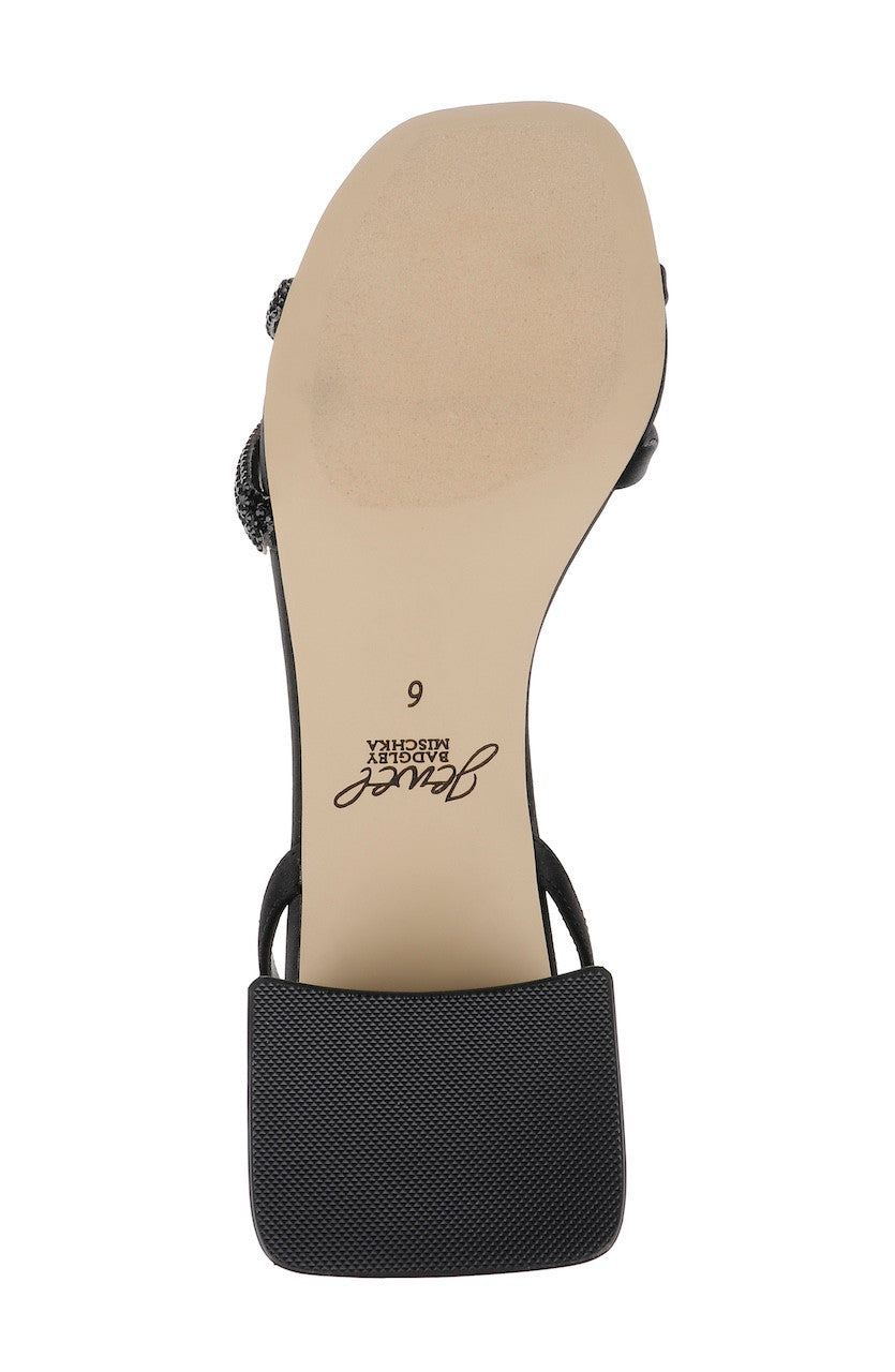 Black | Fern Low Block Heel Sandals Sole