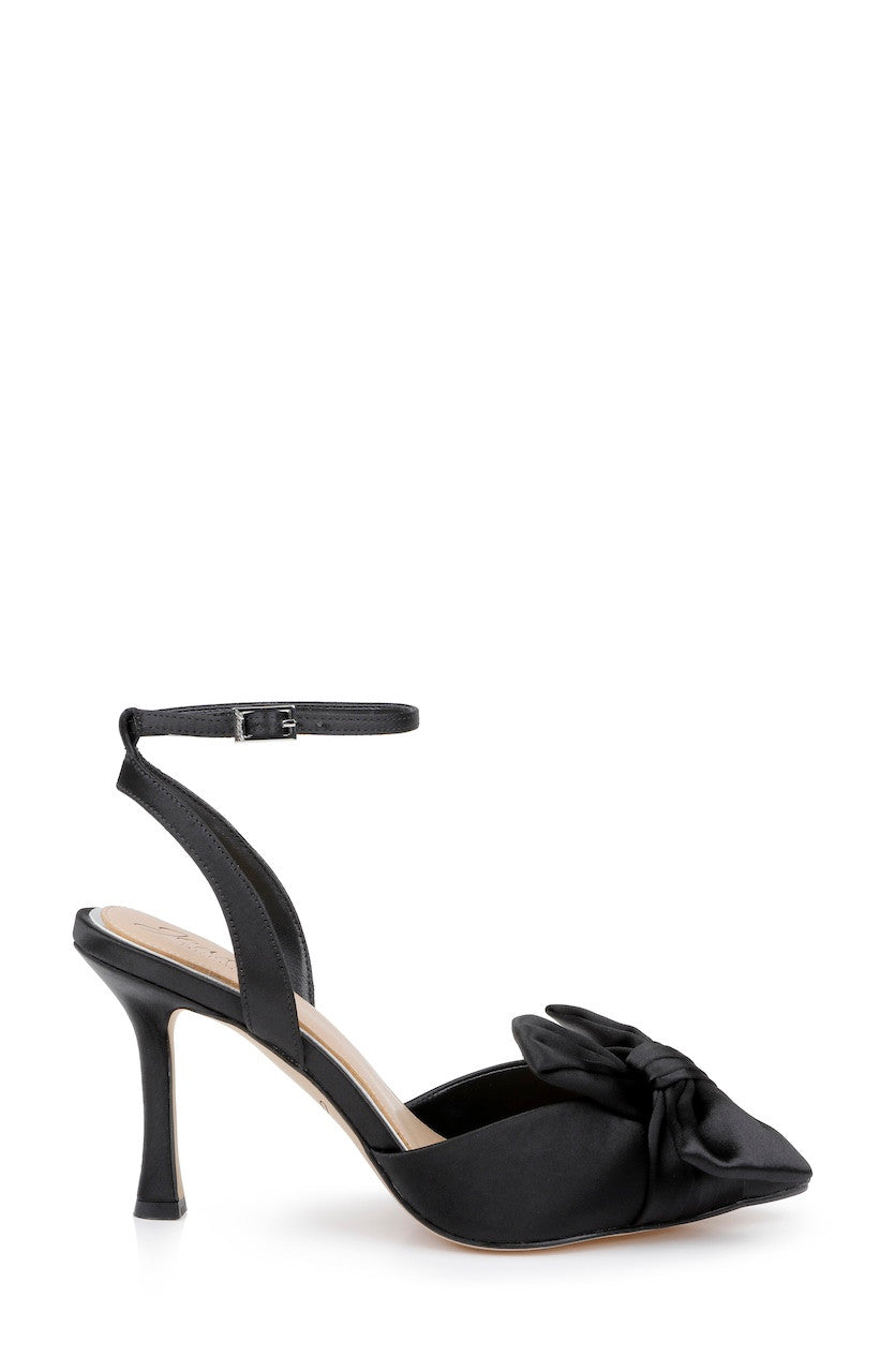 Black | Francine Ankle Strap Pumps Side