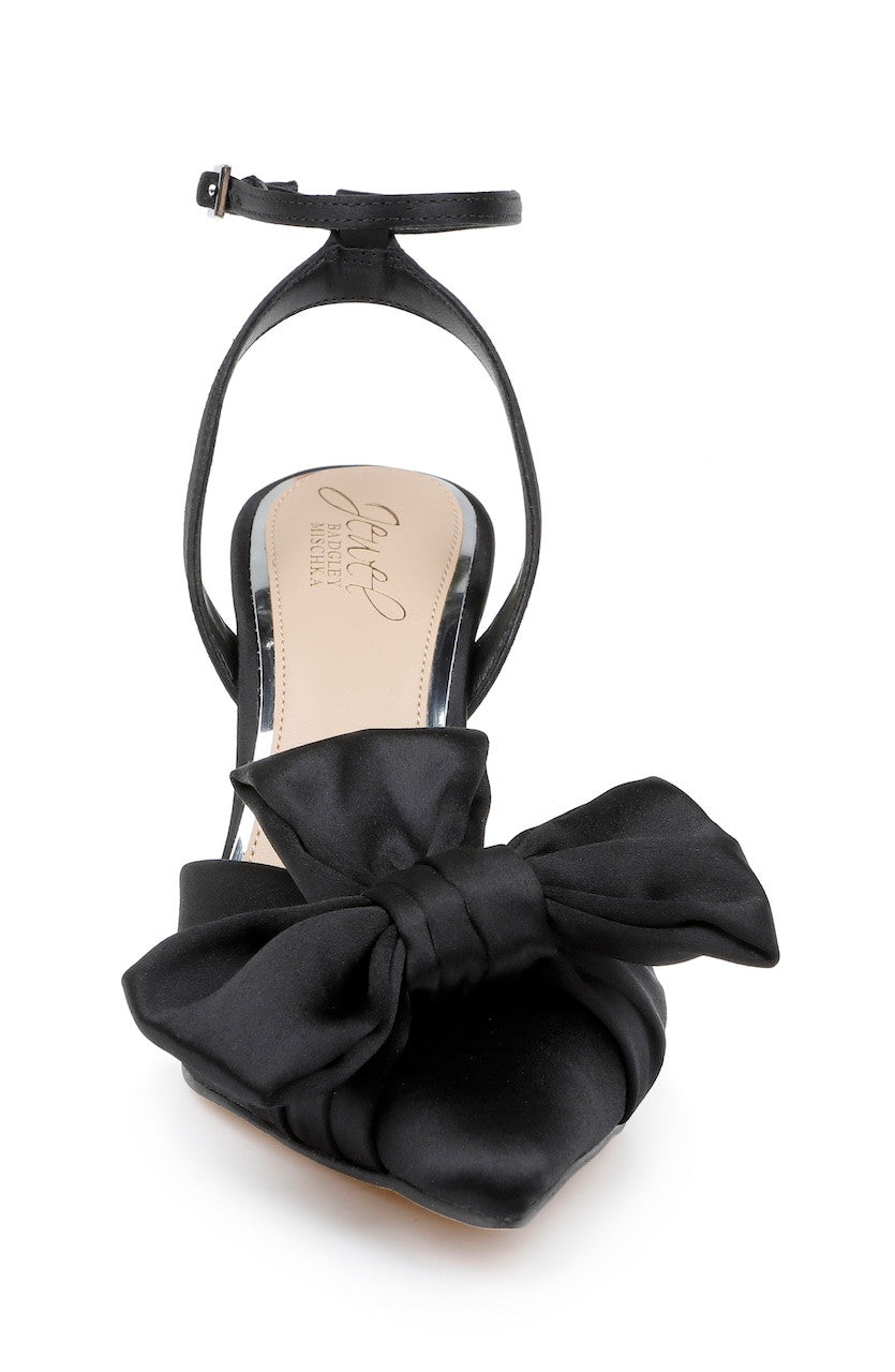 Black | Francine Ankle Strap Pumps Front