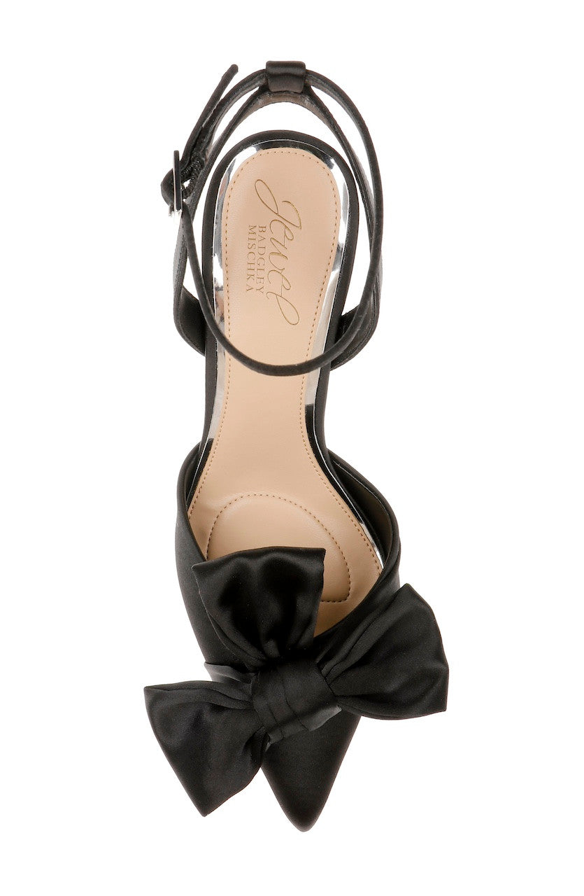 Black | Francine Ankle Strap Pumps Top