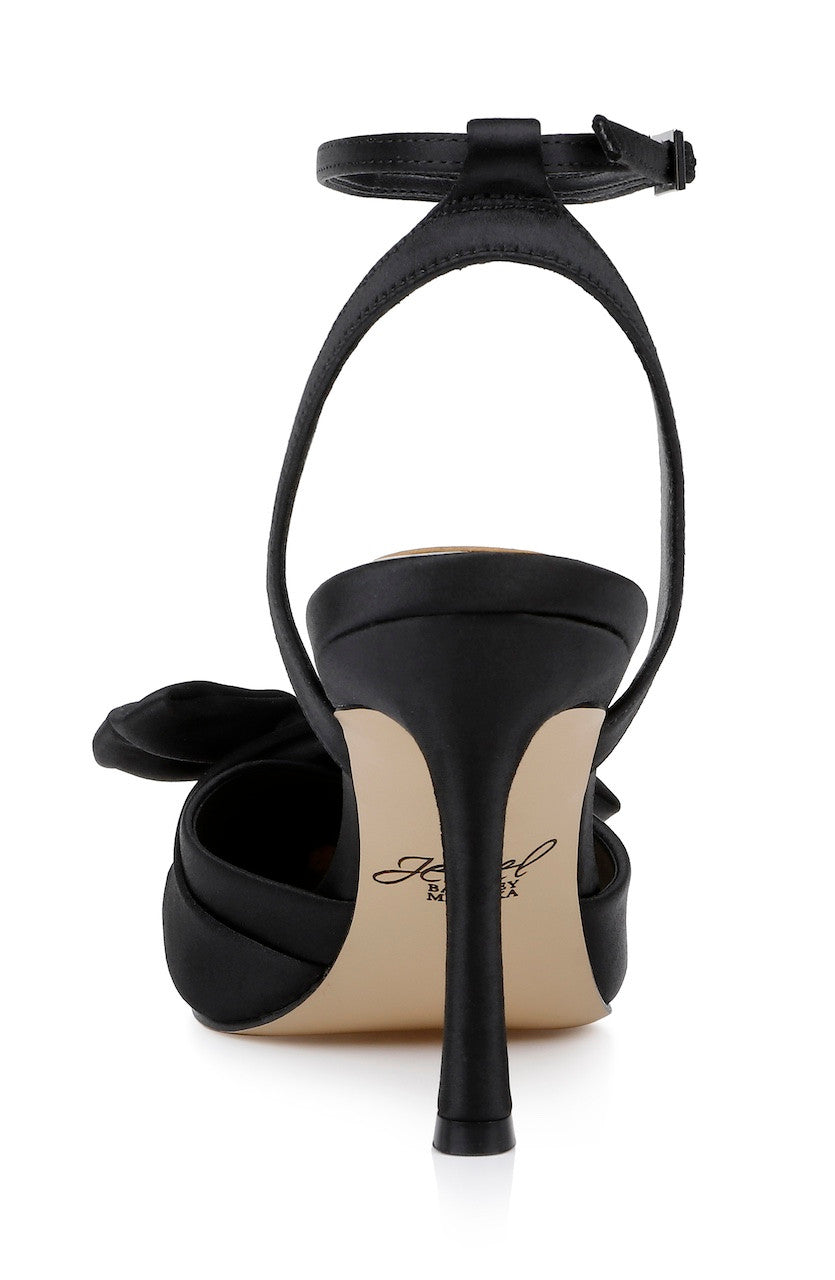 Black | Francine Ankle Strap Pumps Back