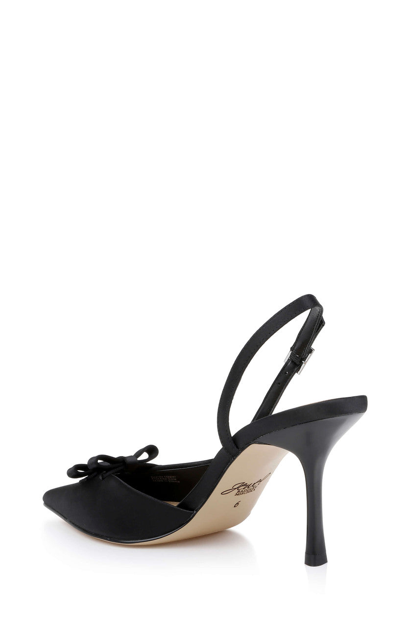 Black | Ellery Pointed Toe Slingback Pumps Back Side