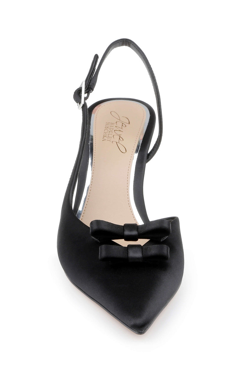 Black | Ellery Pointed Toe Slingback Pumps Front