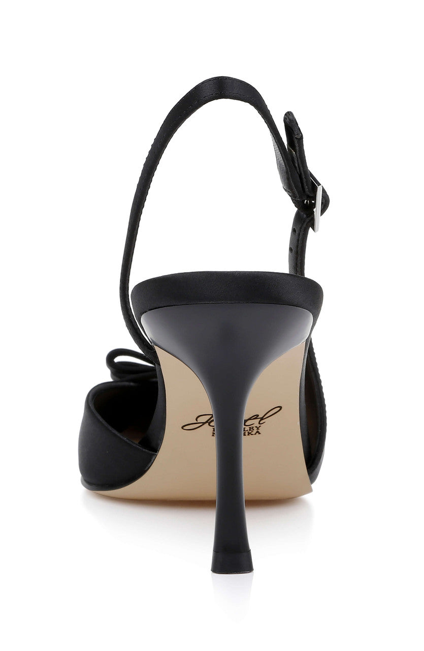 Black | Ellery Pointed Toe Slingback Pumps Back