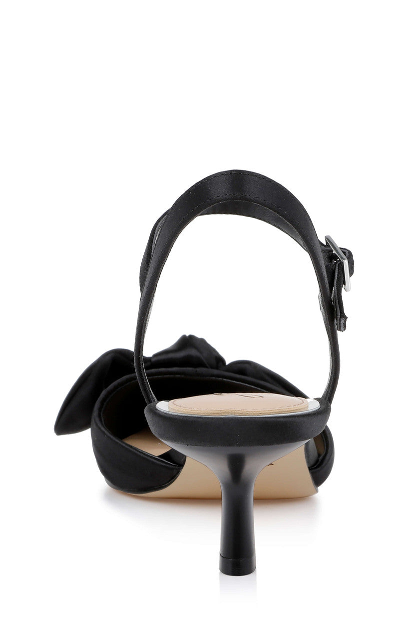 Black | Ember Low Kitten Heel Pumps Back