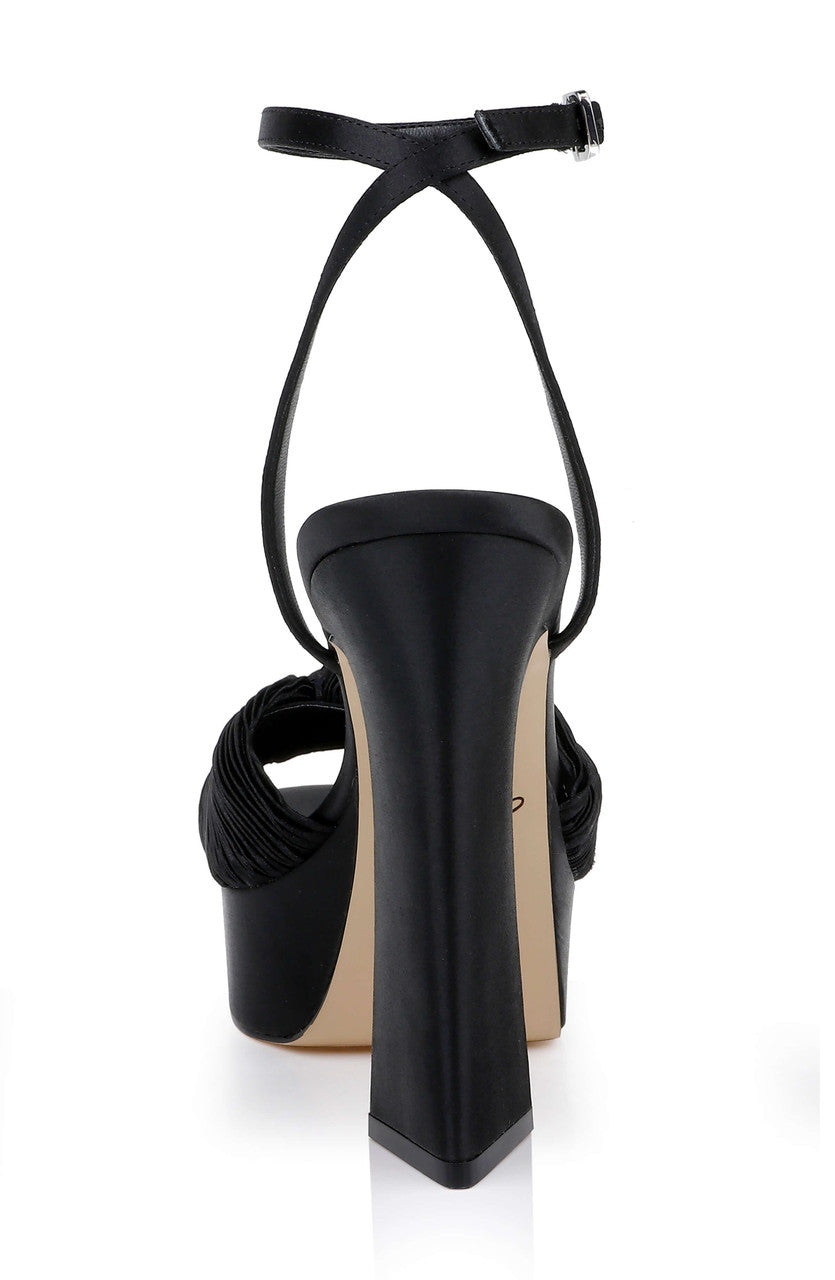 Black Fabric | Icelynn Ankle Strap Platform Sandal Back