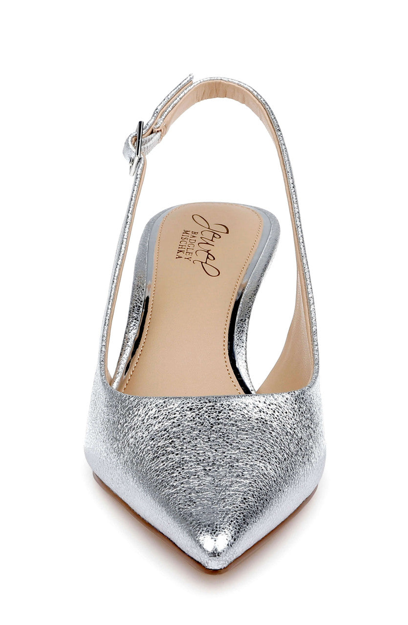 Silver Textile | Ilana Slingback Pump Front