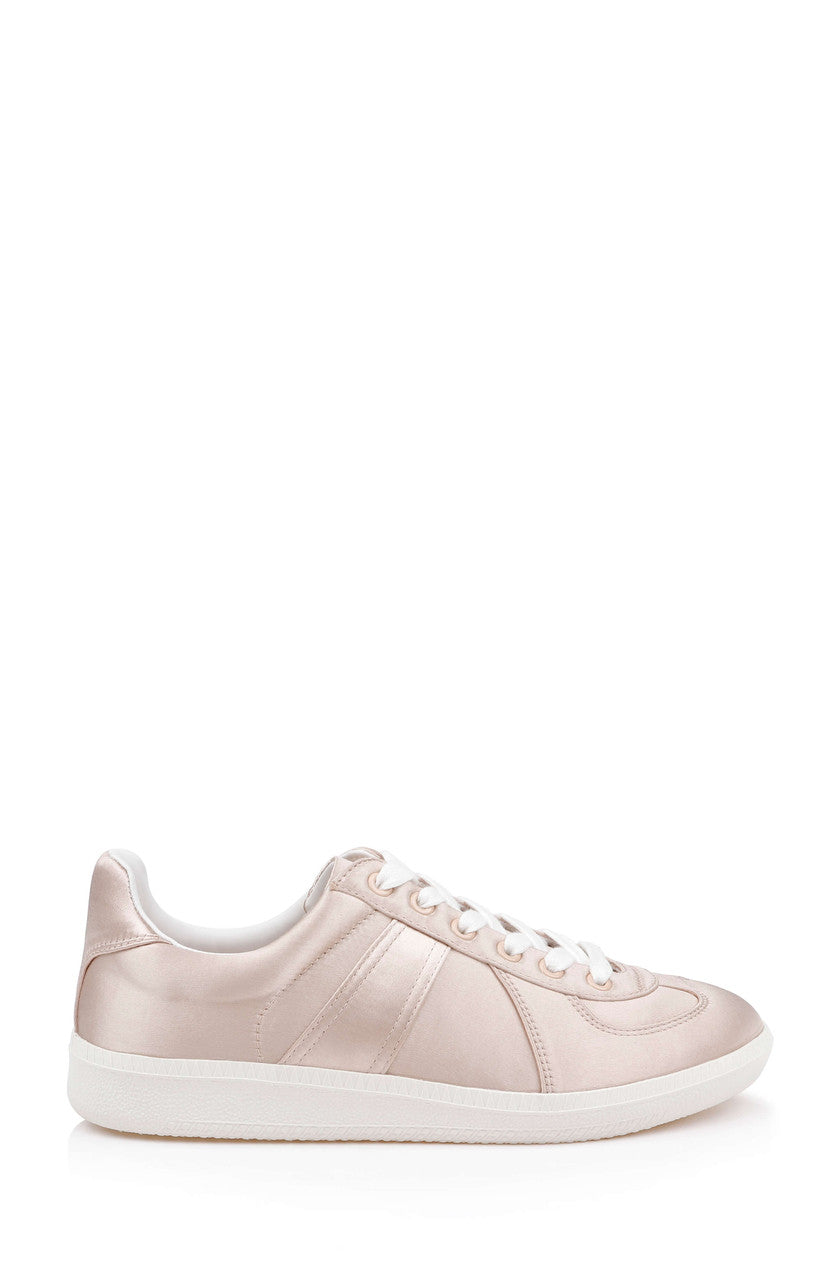 Nude Satin | Imara Satin Sneaker Front Side
