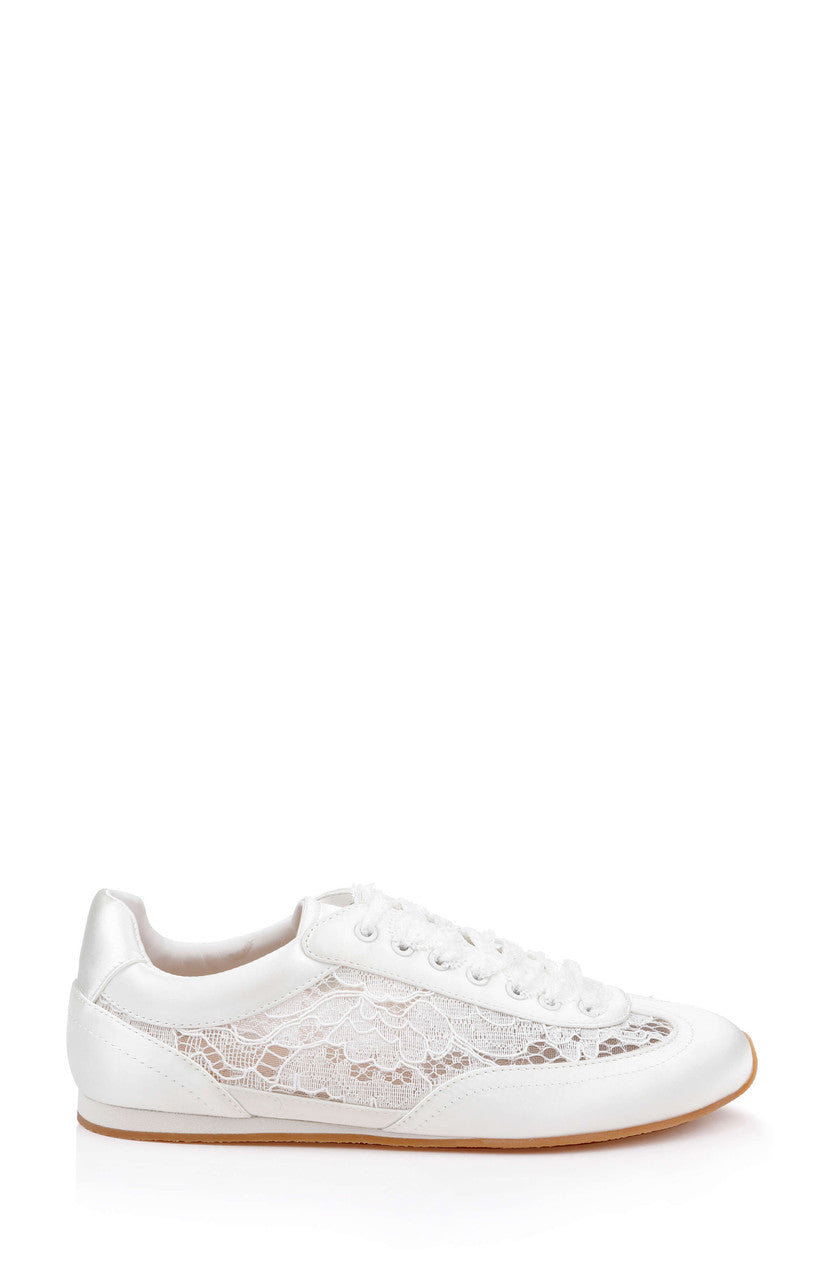Ivory Lace | Inez Fashion Athletic Sneaker Side