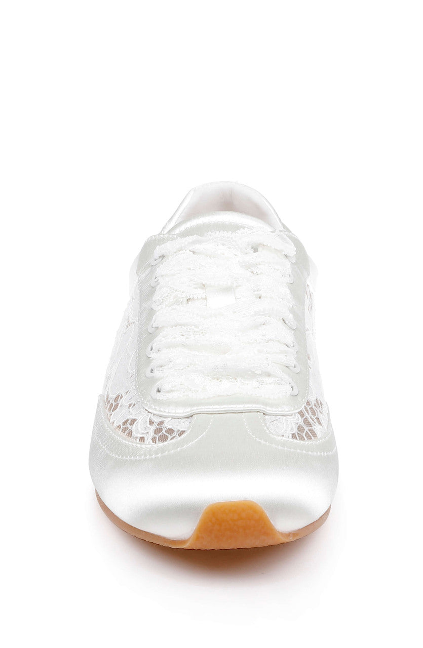 Ivory Lace | Inez Fashion Athletic Sneaker Front