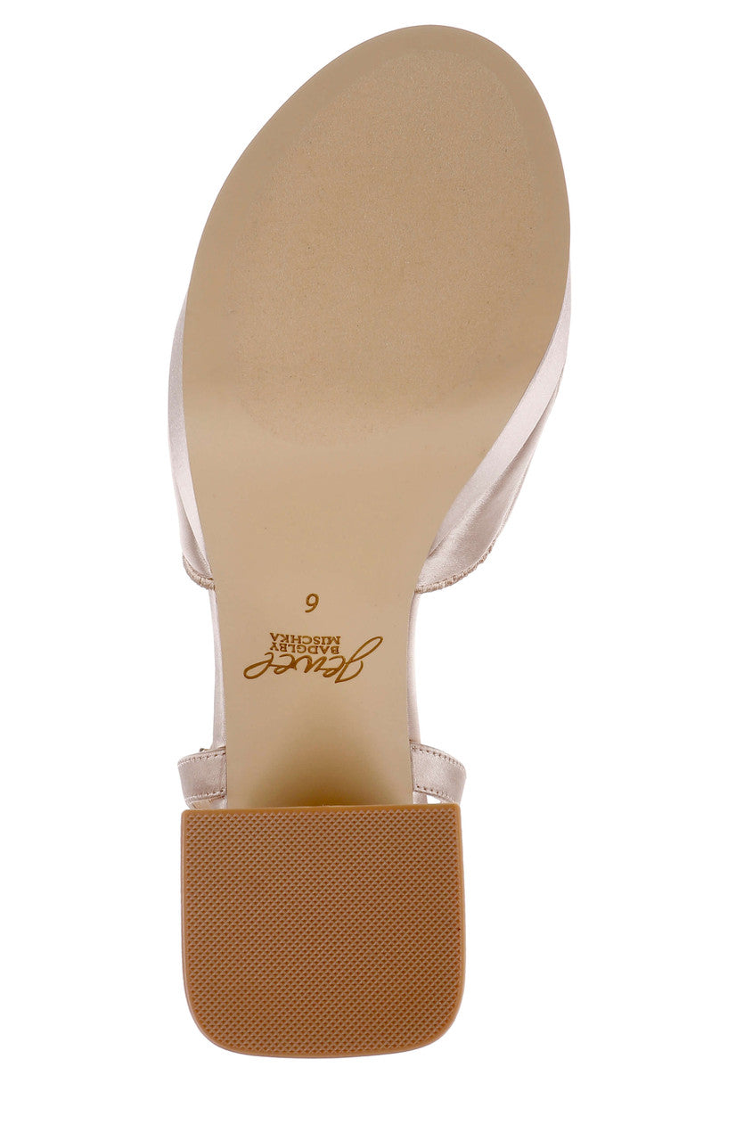 Dark Nude Satin  | Paola Platform Sandal Sole