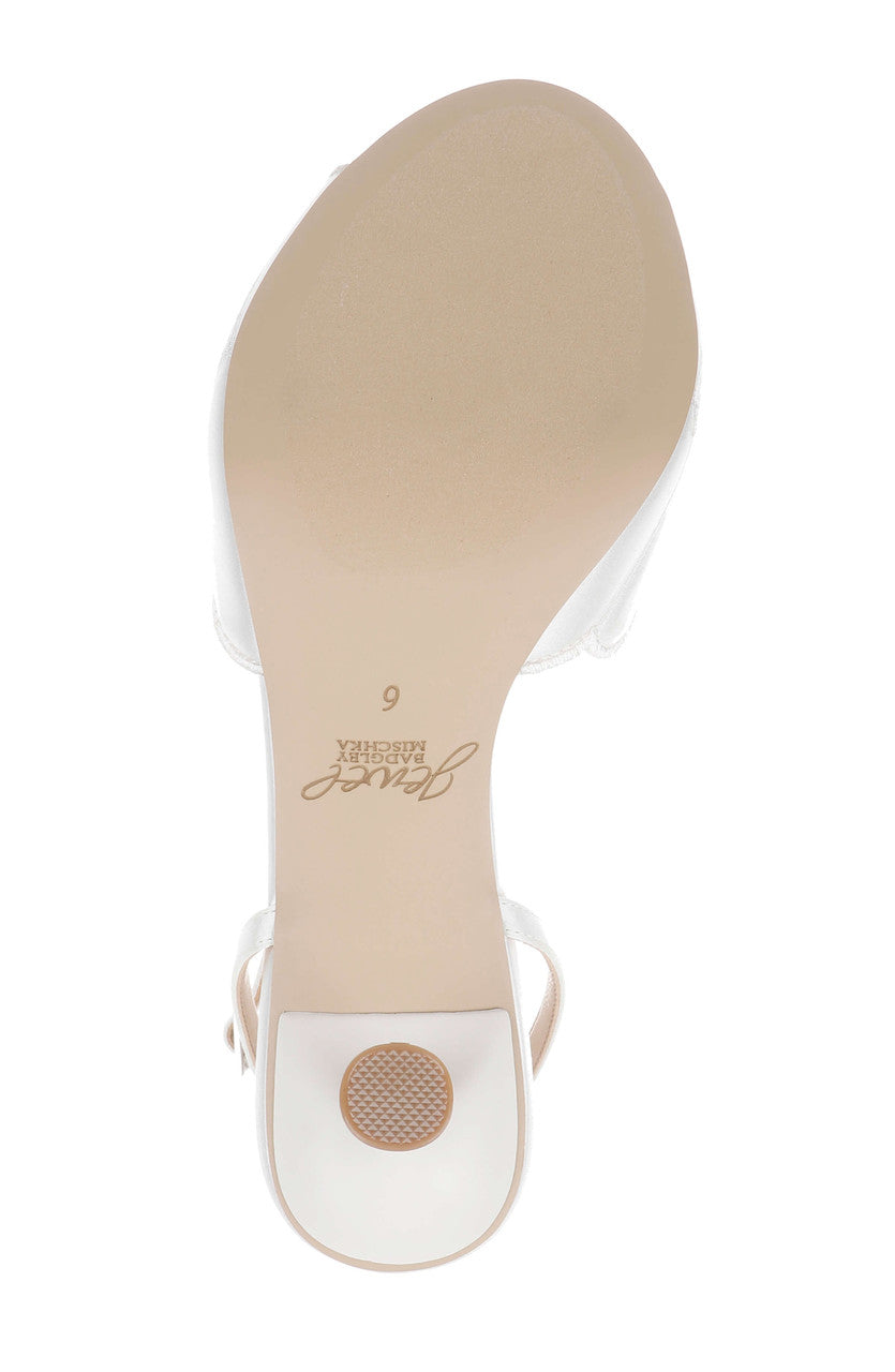 Ivory Satin | Paradise Ankle Strap Sandal Sole