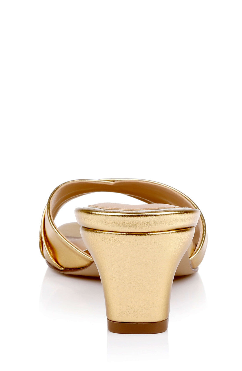 Gold Metallic | Paris Slide Sandal Back