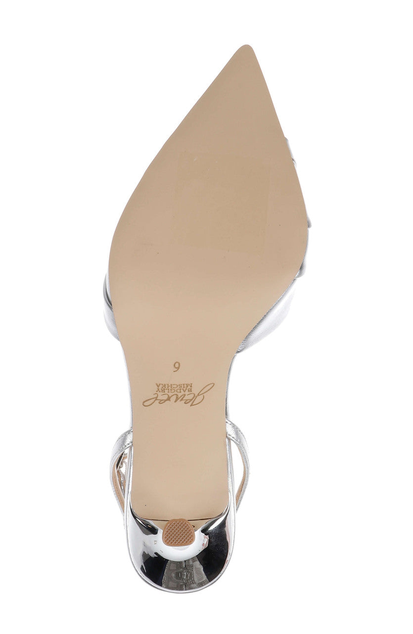 Silver Metallic | Parklyn Pointed Toe Ankle Strap Pump Sole