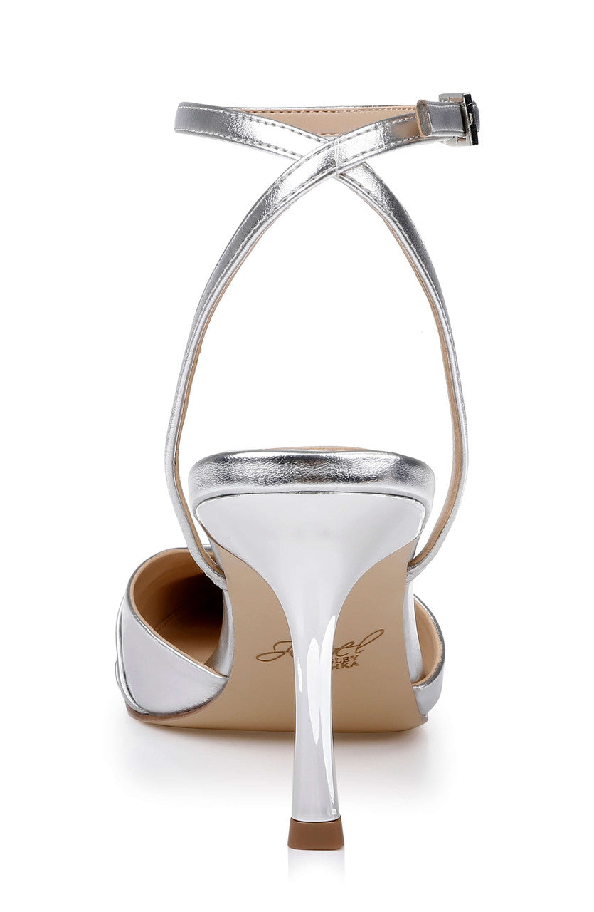 Silver Metallic | Parklyn Pointed Toe Ankle Strap Pump Back