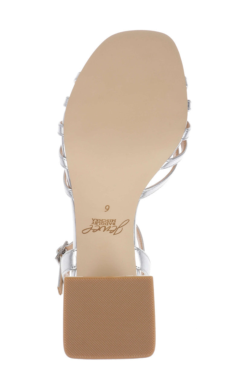 Silver Leather | Patience Block Heel Sandal Sole