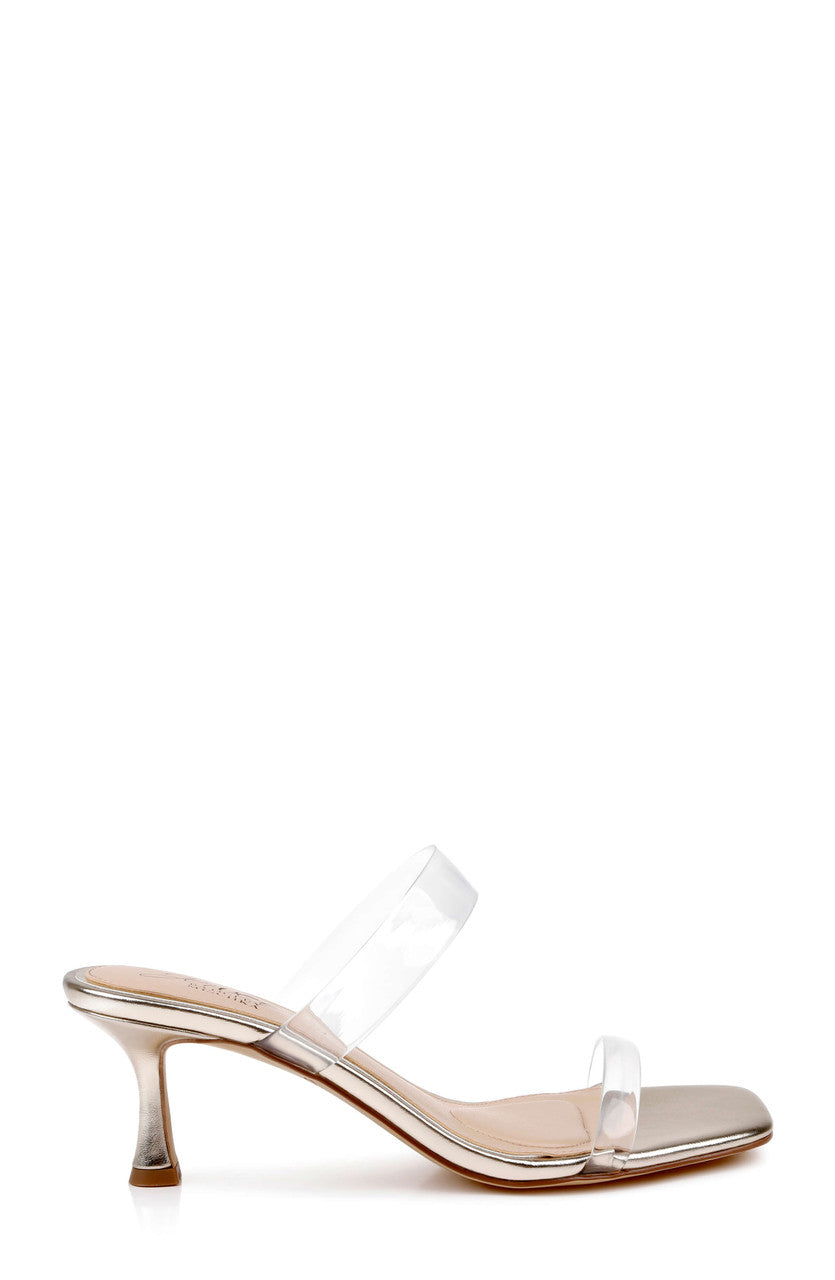 Clear Gold | Philippa Slip-On Sandal Side