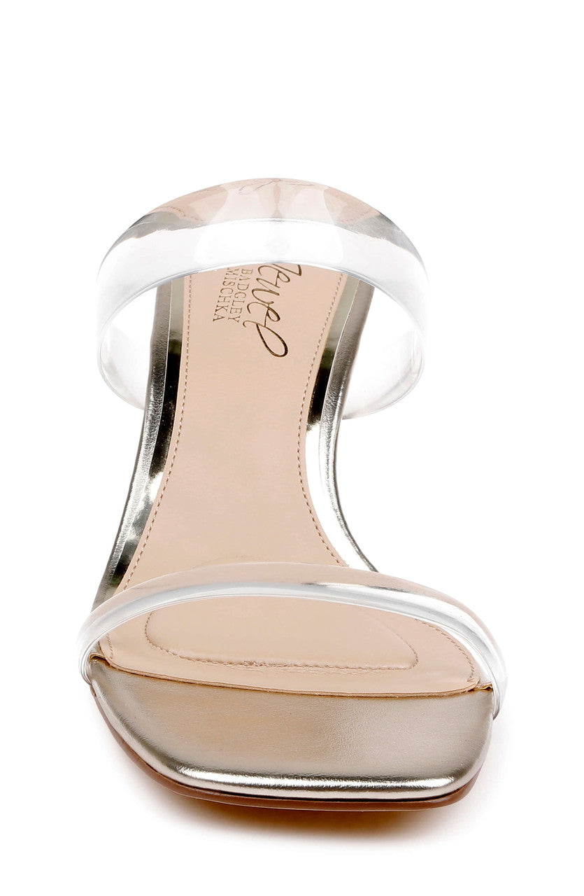 Clear Gold | Philippa Slip-On Sandal Front