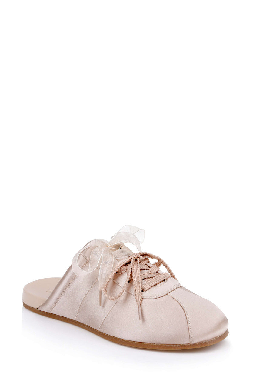 Nude Satin | Priscila Mule Sneaker Front Side