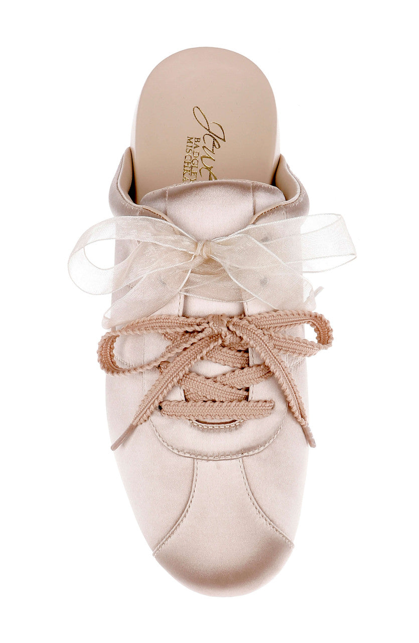 Nude Satin | Priscila Mule Sneaker Top