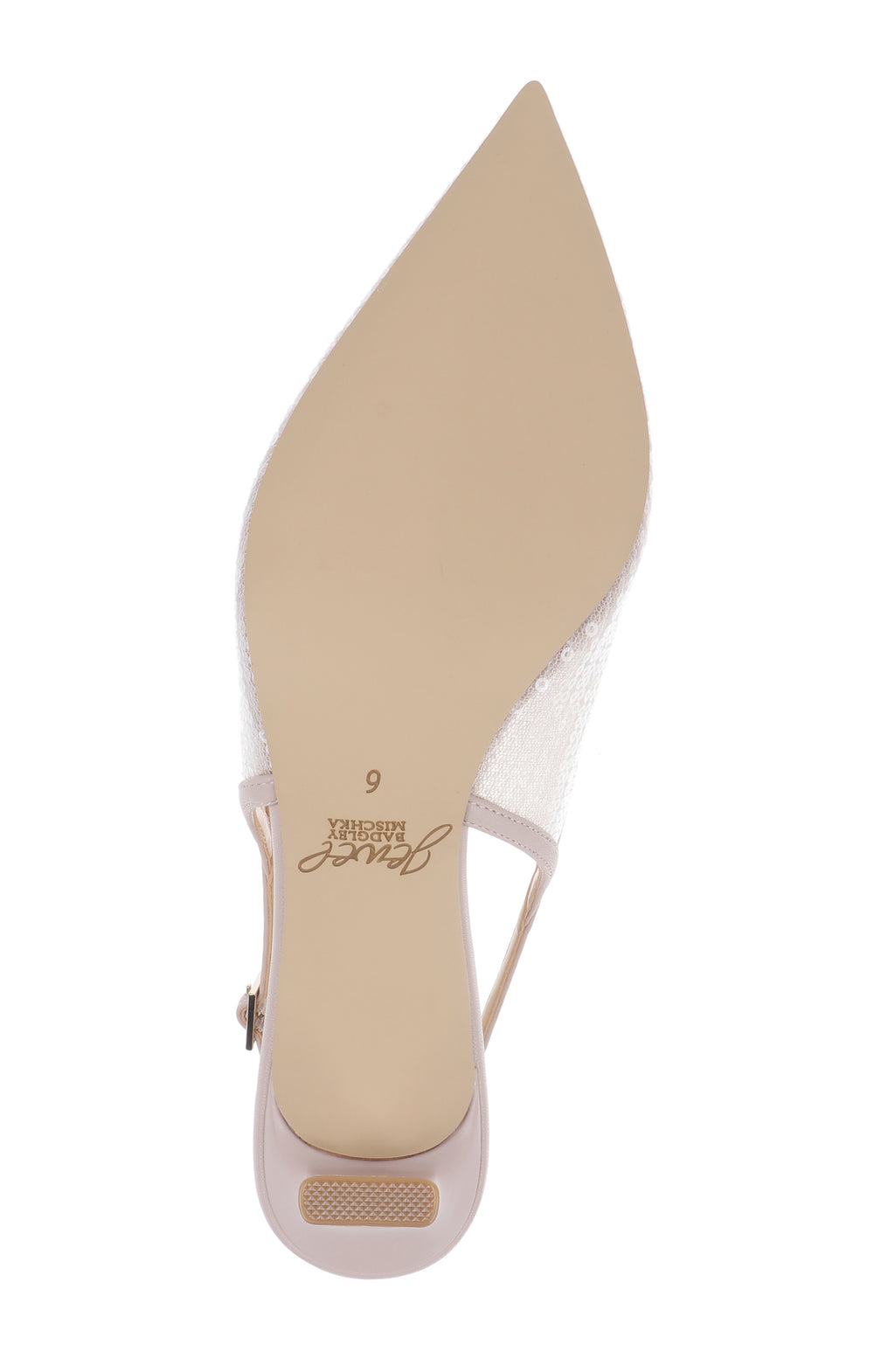 Nude Matte | Zabelle Sequin Slingback Pump Sole