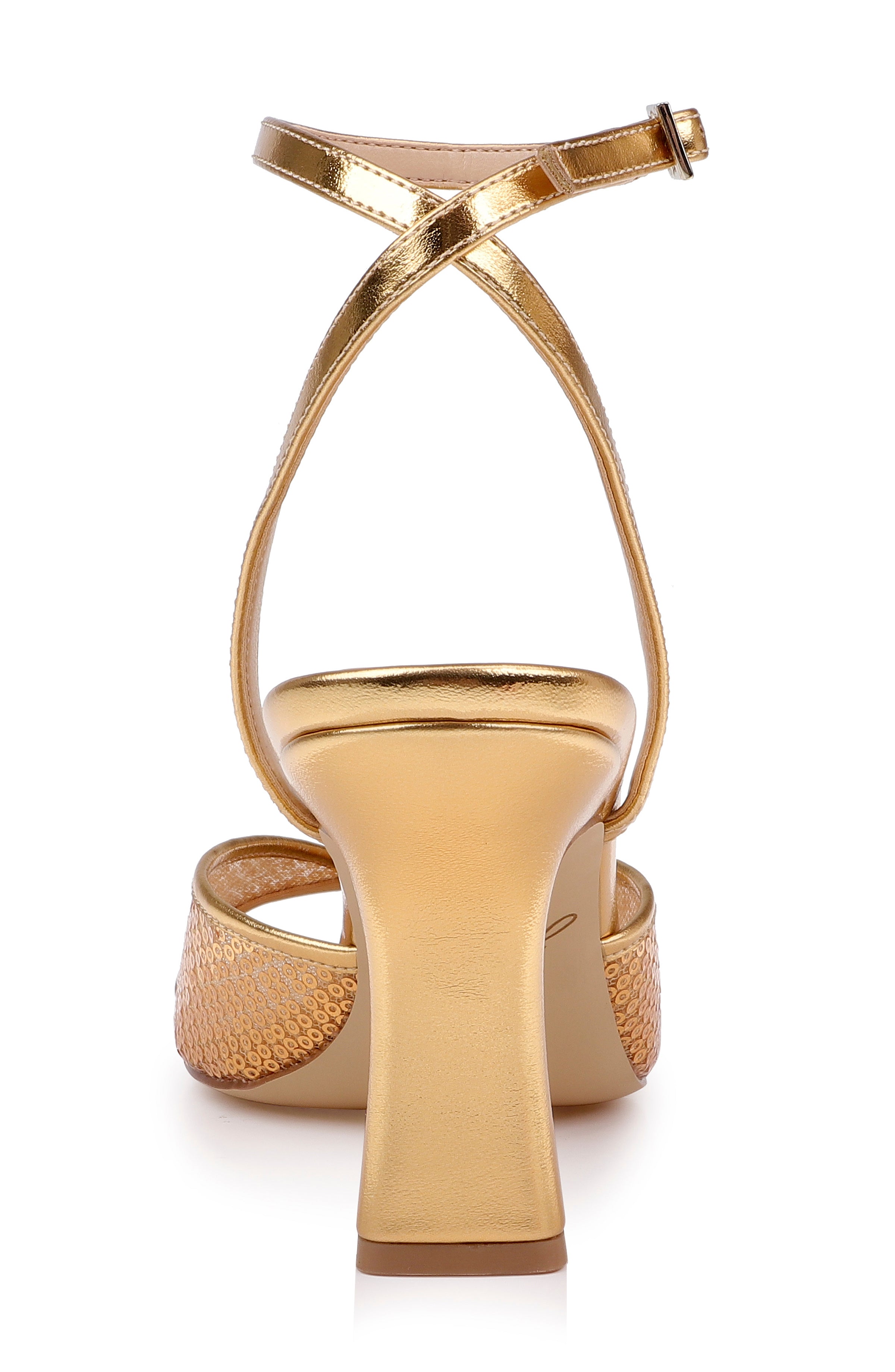 Zaha Sequin Ankle Strap Sandal by Jewel Badgley Mischka