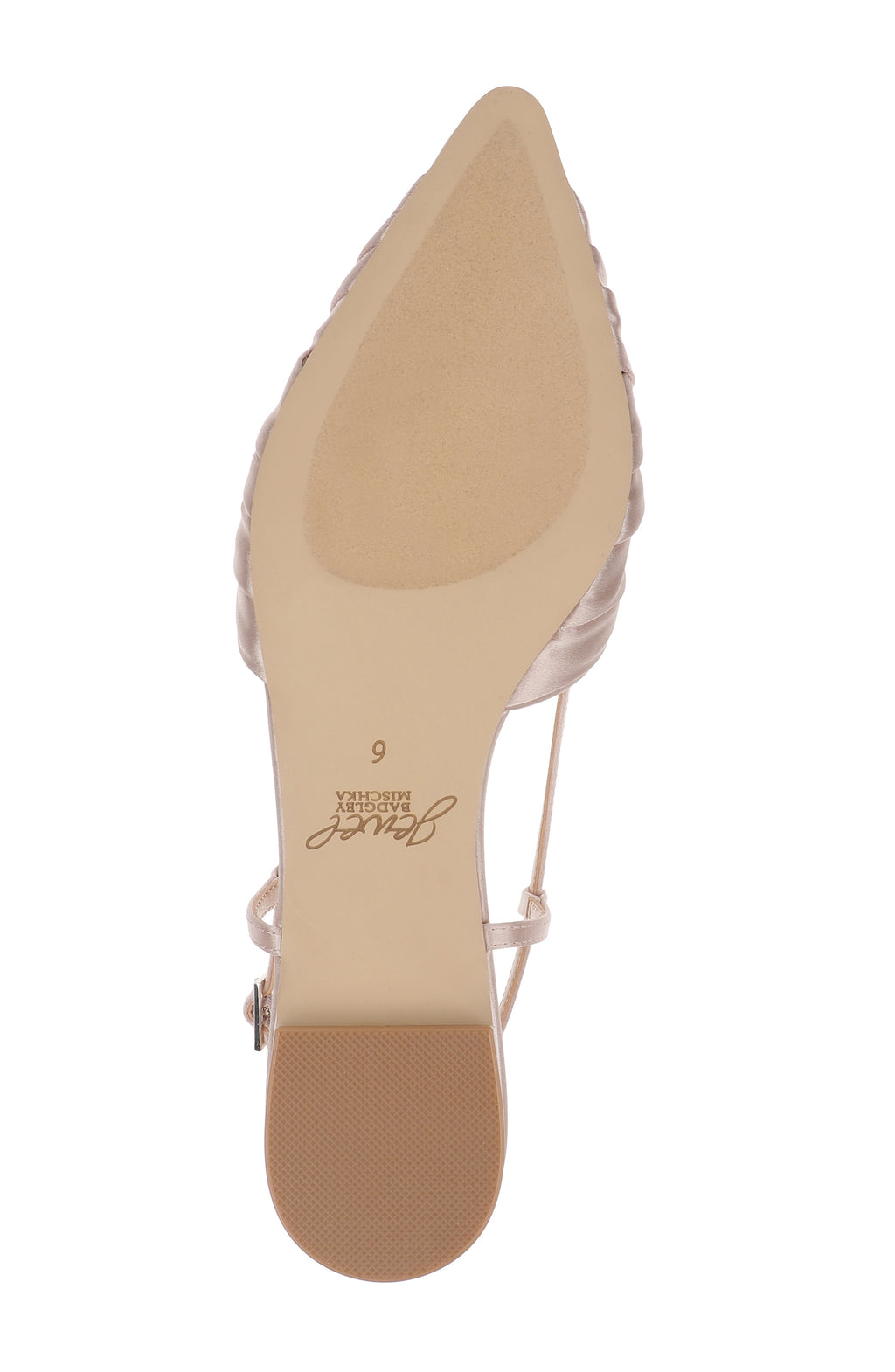 Dark Nude Satin | Zarah Pointed Toe Slingback Flat Sole