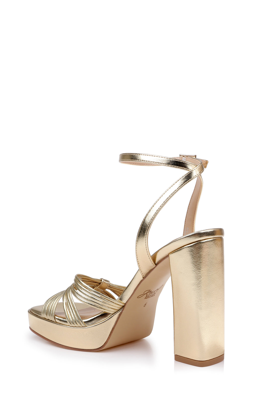 Gold Metallic | Zayla Ankle Strap Platform Sandal Back Side