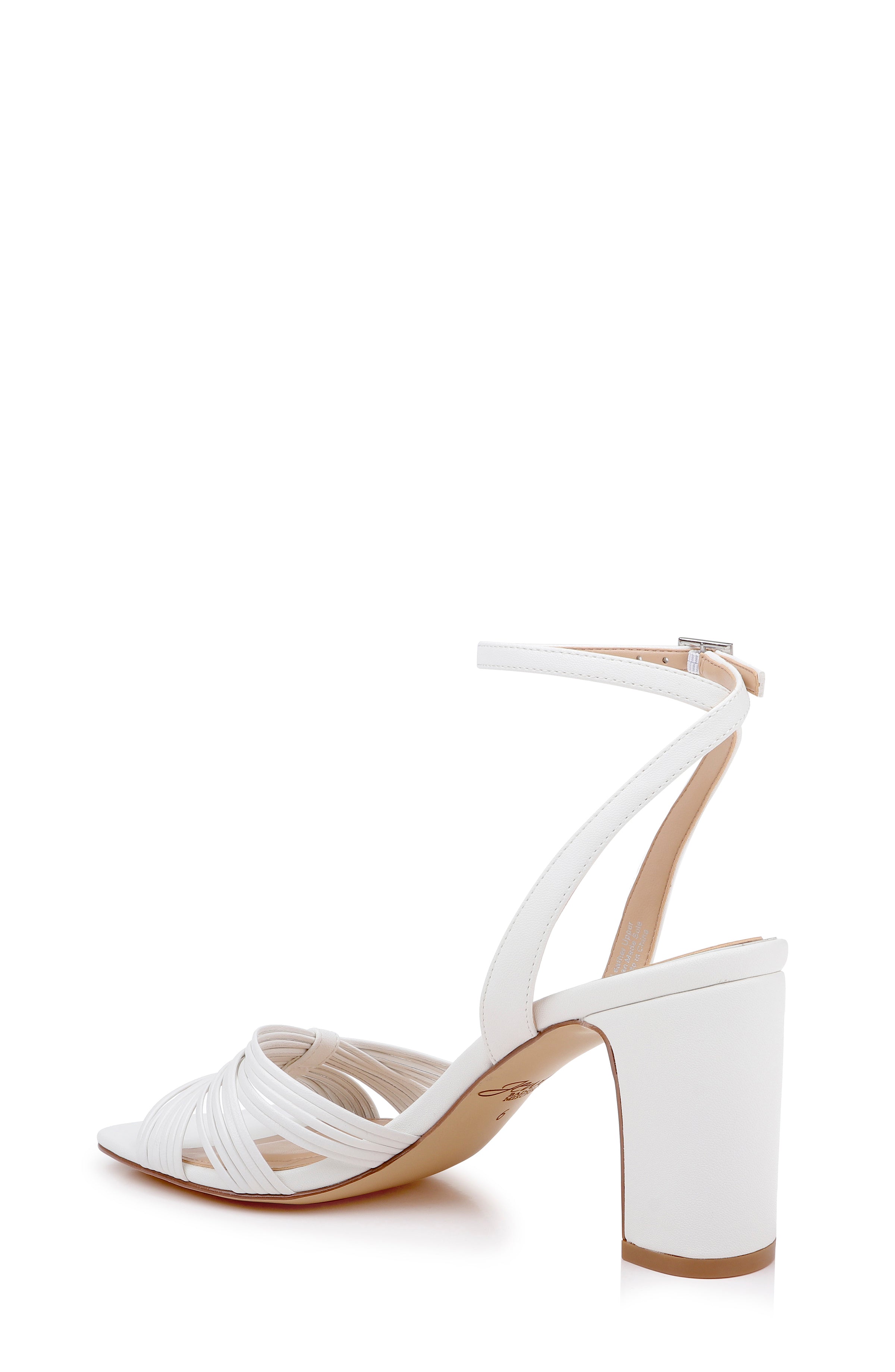 White Leather | Zaylee Ankle Strap Sandal Back Side