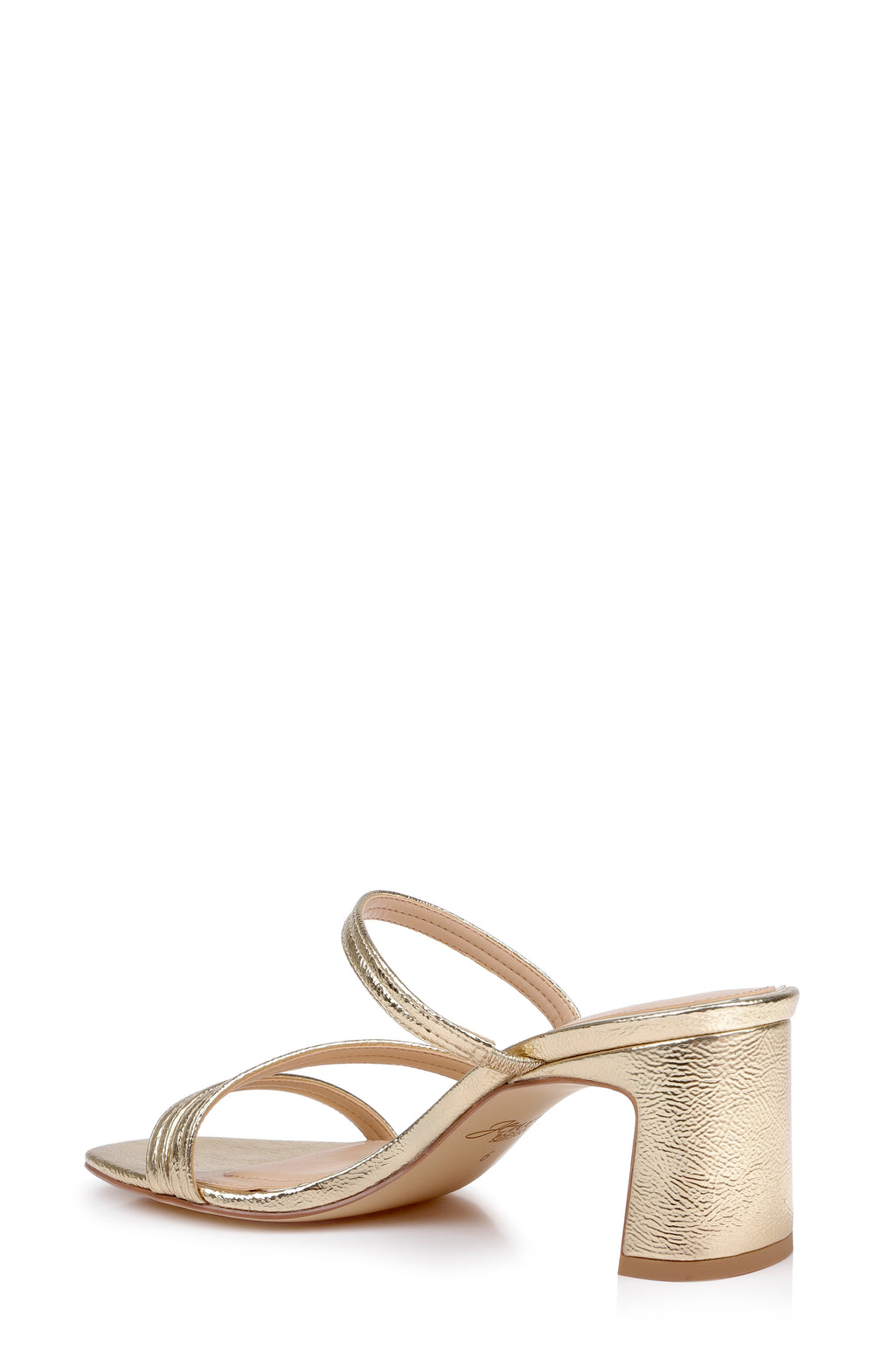 Gold Patent | Zazie Block Heeled Sandal Back Side