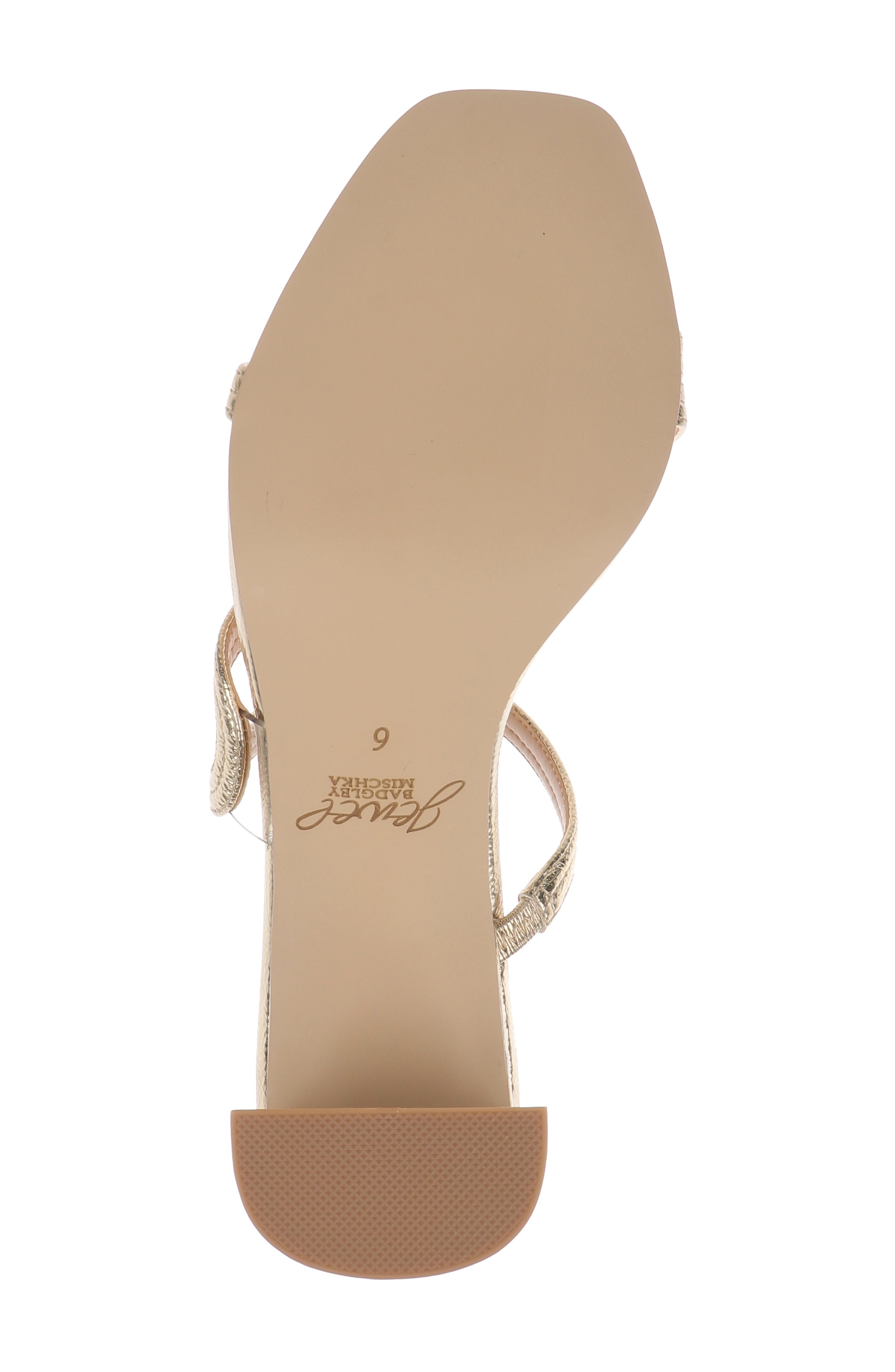 Gold Patent | Zazie Block Heeled Sandal Sole