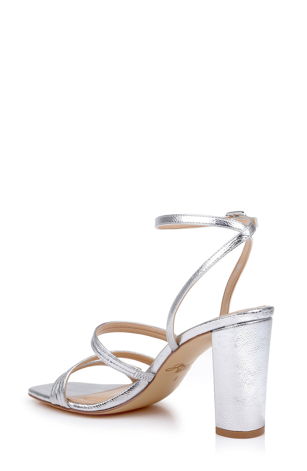 Silver Patent | Zedina Ankle Strap Sandal Back Side