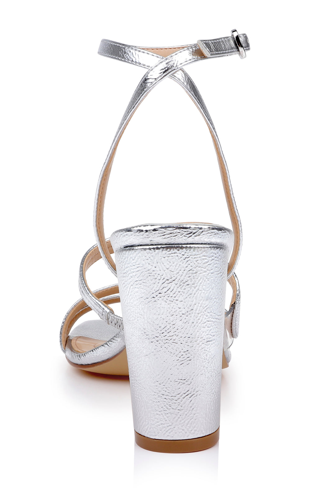 Silver Patent | Zedina Ankle Strap Sandal Back
