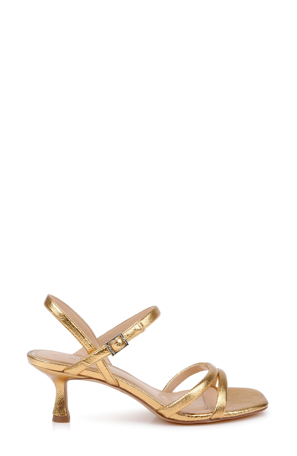 Gold Antique | Zianna II Kitten Heel Sandal  Side