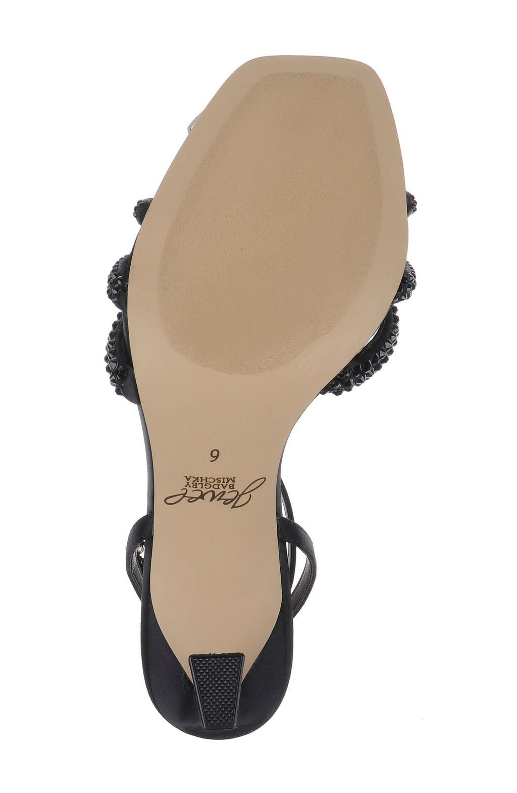 Black Satin | Zimal II Ankle Strap Sandal Sole