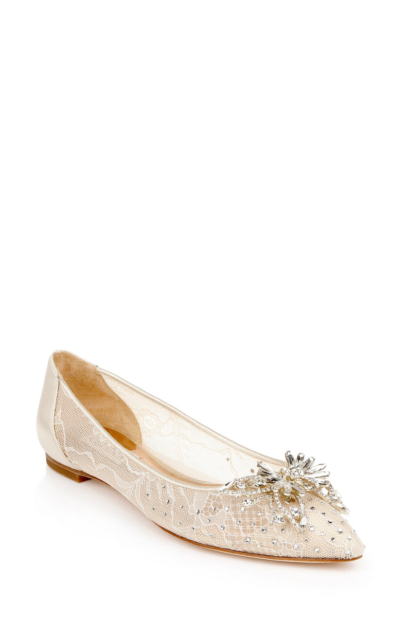 Ivory | Kaitlin Pointed Toe Flat Shoe