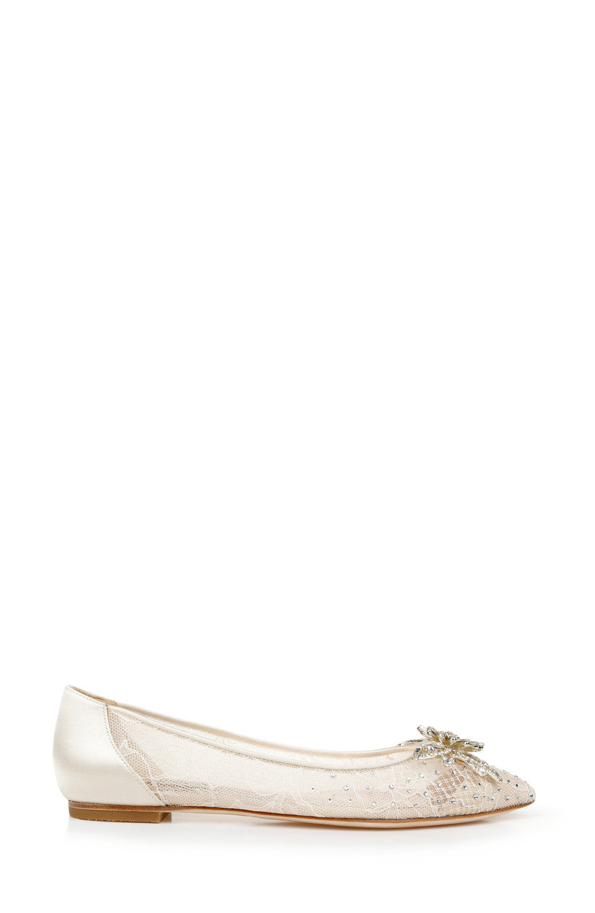 Ivory | Kaitlin Pointed Toe Flat Shoe