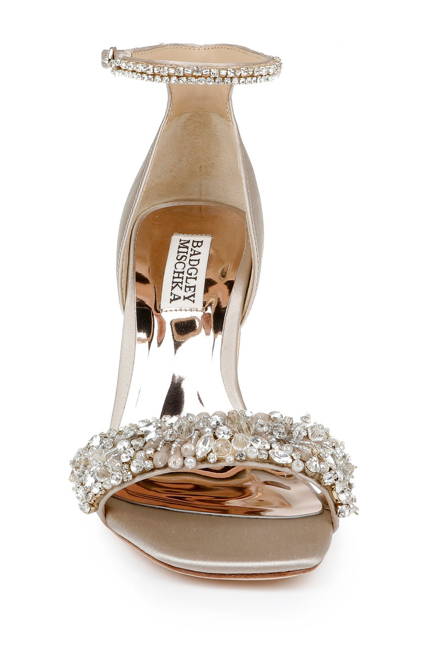 Pearl Nude | Kendall Crystal-Adorned Block Heel