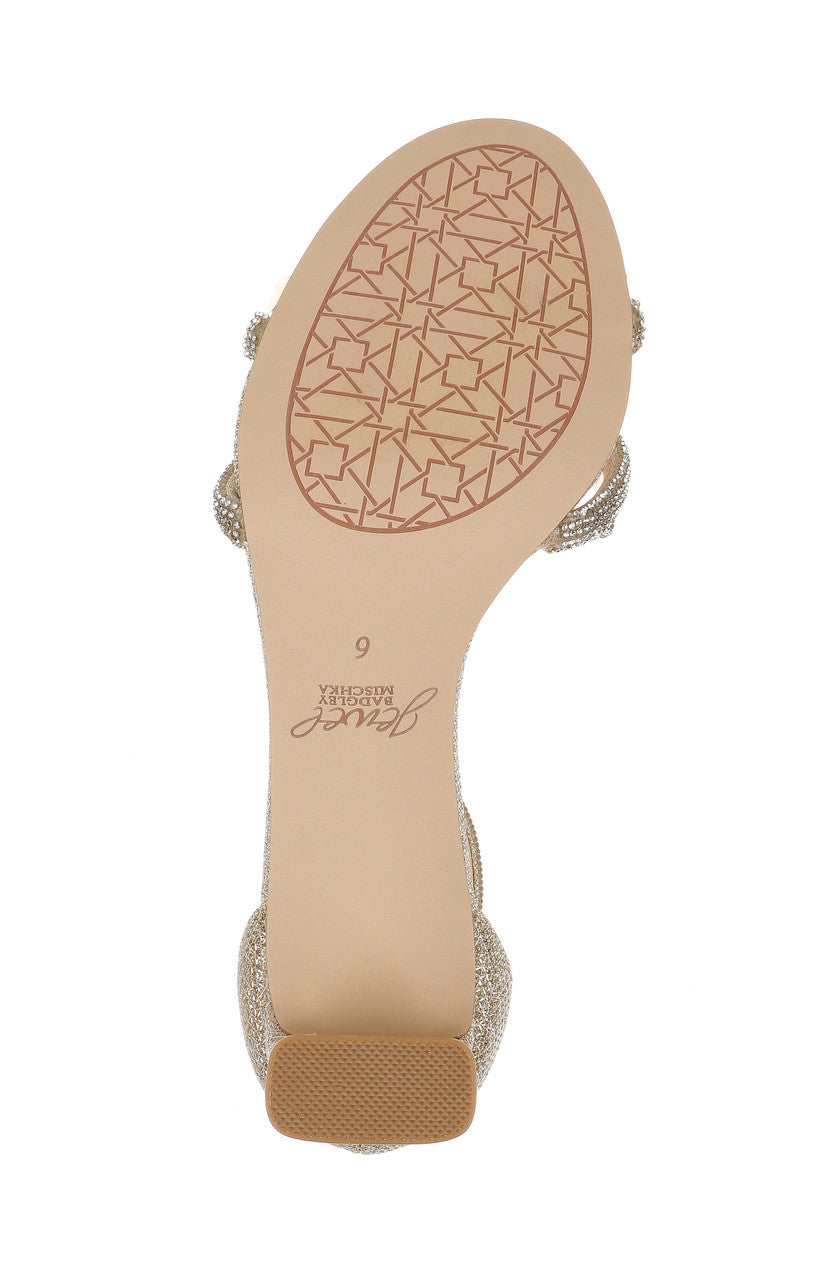 Light Gold | Lena Knotted Mid Heel