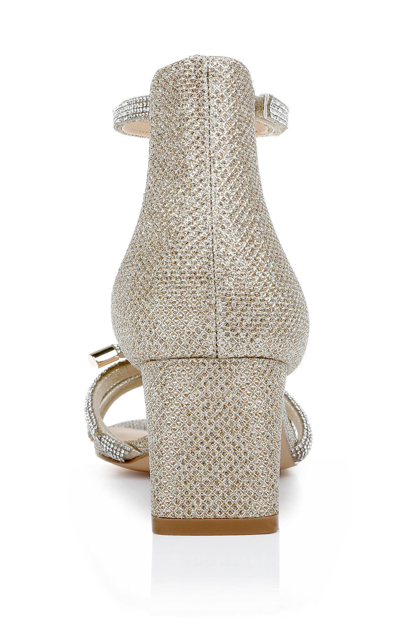 Light Gold | Lena Knotted Mid Heel