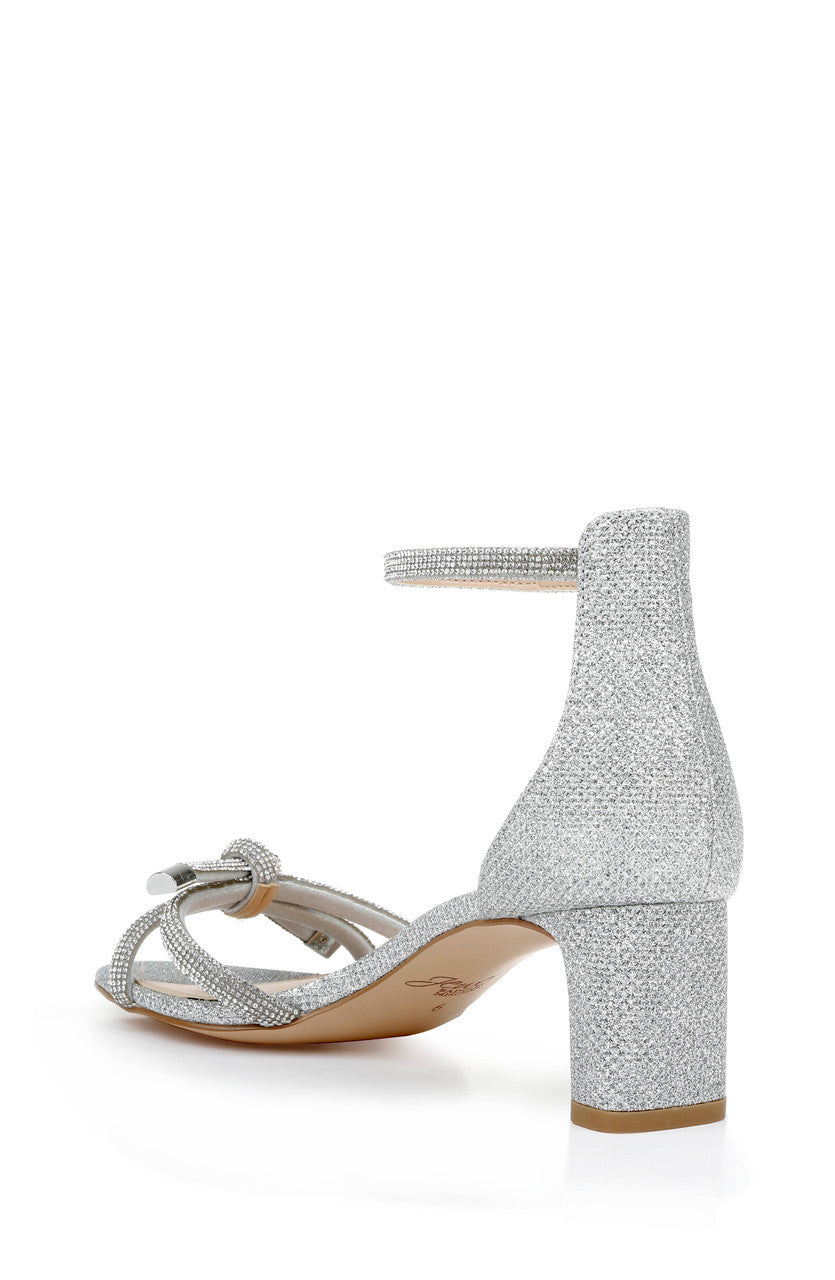Silver | Lena Knotted Mid Heel