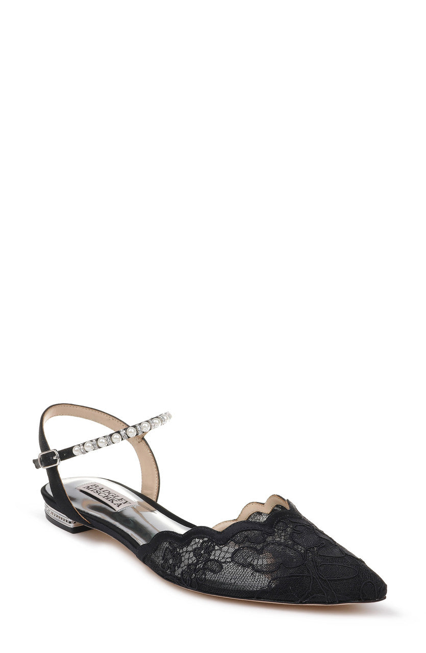 Black | Lennon Pointed Toe Flat
