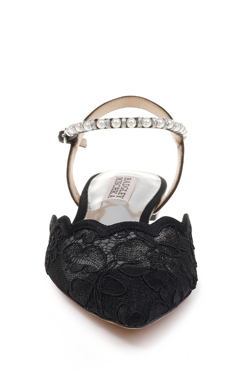Black | Lennon Pointed Toe Flat