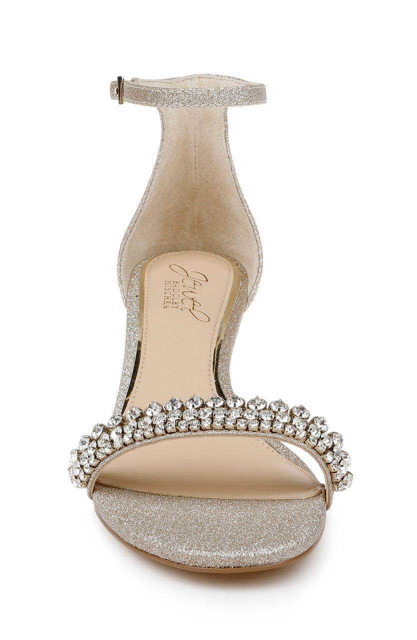 Light Gold | Lora Low Wedge Sandals